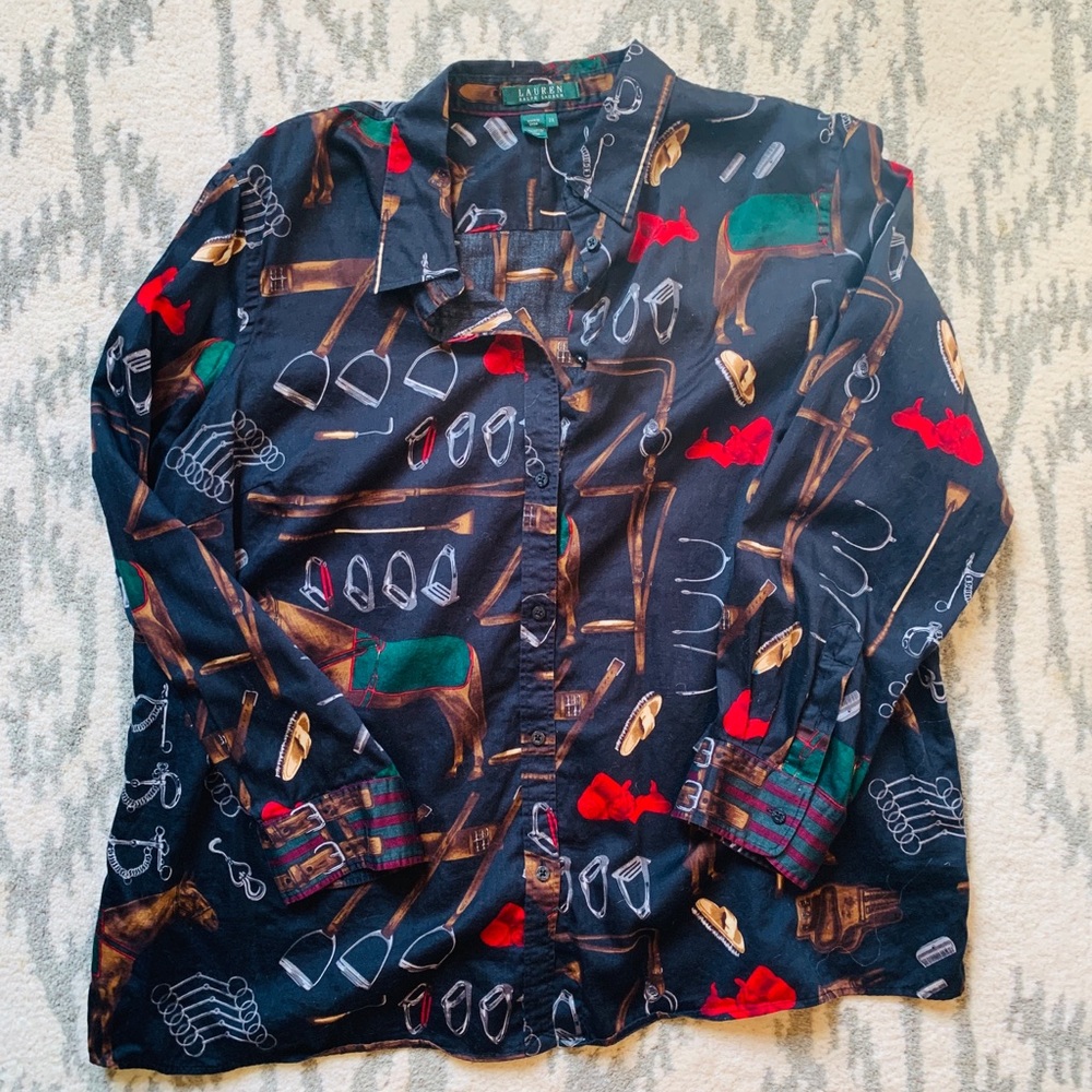 🦋Vintage Ralph Lauren • Equestrian Button Down